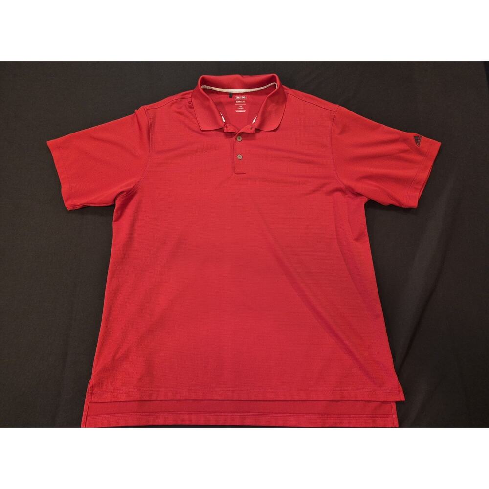 Mens Adidas Climalite Red Golf Polo 2XL